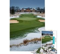 1000 Piece Jigsaws for Adults Winter Golf Course Landscape Challenging To Complete Home Decoration Practical Game for Ages 14 And over (38x26cm)