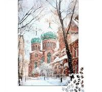 1000 Piece Jigsaws for Adults Winter Scene with Snowy Trees-1 Puzzle for Adults Brain Teaser Game Precision Cutting Challenging To Complete 70x50cm/1000pcs