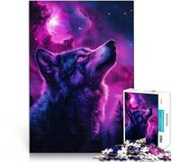 1000 Piece Jigsaws for Adults Wolf Cosmic Sky Galaxy Universe Lustige Spiele Die Liebe zwischen Paaren stärken38x26cm