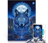 1000 Piece Jigsaws for Adults Wolf Fantasy Made of cardboard,for age 14+ Educational games Gift For Birthdays。size:38x52cm/14.96x20.47inch