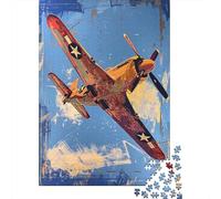 1000 Piece Jigsaws for Adults World War II Aircraft Art Print-2 Puzzle for Adults Brain Teaser Game Precision Cutting Challenging To Complete 38x26cm/1000pcs