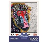 1000 Piece Jigsaws for Adults Yayoi Kusama Mandrill No.1 Exhibition Poster Jigsaw for Adults Relax Games Analysis And Logic Gifts for Friends And Family 70x50cm/1000pcs