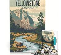 1000 Piece Jigsaws for Adults Yellowstone National Park Family Games Challenging To Complete Improving Love between Couples 38x52cm