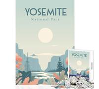 1000 Piece Jigsaws for Adults Yosemite Adult Jigsaw Puzzles Difficult Hard Every Piece Is Unique - Beautiful Design Game (50x75cm)