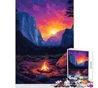 1000 Piece Jigsaws for Adults Yosemite Retro Pixel Art Puzzles for Teenagers Pattern Assembly Educational Challenge Toy Intellectual Game (50x75cm)