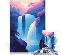 1000 Piece Jigsaws for Adults Zen Waterfall Retro Synth Minimalist Art Illustration DIY-Spielzeug Geschenkideen52x38cm