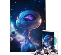 1000 Piece Jigsaws for Teenagers Alien in Space Brain Intelligence Challenge Addictive Toys Educational Games Difficult Hard Great Gifts (Size 38x26cm)