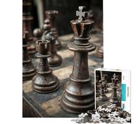 1000 Piece Jigsaws for Teenagers Antique Chess Pieces Help The Brain Exercise For Family Fun Educational Game for Age 14+ Game (38X26cm)