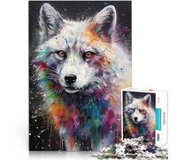 1000 Piece Jigsaws for teenagers Arctic fox painting Stressabbau Staycation Zeit totschlagen Wanddekoration38x26cm