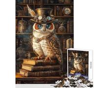 1000 Piece Jigsaws for Teenagers As Wise As A Steampunk Owl Educational Games Birthday Present Toy Wall Decor Birthday Present, Gifts, (38x52cm)
