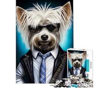 1000 Piece Jigsaws for Teenagers Australian Silky Terrier Difficult And Challenge Perfect Decoration Educational Games for Ages 14 And over (50x75cm)