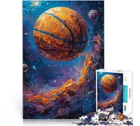 1000 Piece Jigsaws for teenagers Basketball in Space Stressabbau-Spielzeug Einzigartige Geburtstags- und Geschenkideen75x50cm