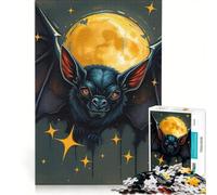 1000 Piece Jigsaws for Teenagers Bat Under Full Moon, Educational Game, Birthday Present, Unique Gifts for Birthday And Christmas 50x75cm