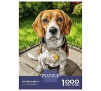 1000 Piece Jigsaws for Teenagers Beagle Dog Portrait Adult Jigsaw Hands-on Game Difficult Challenge Gifts for Friends And Family 52x38cm/1000pcs