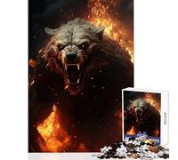 1000 Piece Jigsaws for Teenagers Bear From Hell Adult Jigsaw Puzzles Hand Speed Race Every Piece Is Unique - Christmas Birthday Gifts (38x26cm)