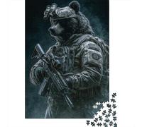 1000 Piece Jigsaws for Teenagers Bear Soldier Gear Set Puzzles for Adults Hands-on Game Presents for Women Gifts for Friends And Family 70x50cm/1000pcs