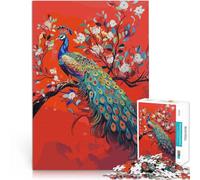 1000 Piece Jigsaws for teenagers Beautiful Peacock on Branch Analyse und Logik Geburtstagsgeschenk, Geschenke, Wandkunst52x38cm