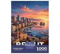1000 Piece Jigsaws for Teenagers Beirut Cityscape at Sunset Puzzle for Adults Hands-on Game Difficult Challenge Educational Challenge 52x38cm/1000pcs