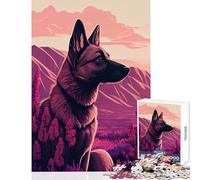 1000 Piece Jigsaws for Teenagers Belgian Malinois Nature Educational Toy Gift Birthday Brain Teaser Game Artists' Collection, Fine Arts Size 38x52cm