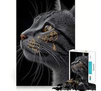 1000 Piece Jigsaws for Teenagers Bengal Cat with Golden Markings Exact Fit Game Thinking Skill Game Calm Fun Time Birthday Fun Play (50x75cm)