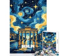 1000 Piece Jigsaws for Teenagers Berlin Germany Starry Night Art Relaxing Games Enhance Memory Home Decoration Toys for Birthday, Chrismas (75X50CM)