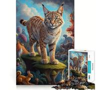 1000 Piece Jigsaws for Teenagers Beyond Bobcat Reality Exact Fit Game Thinking Skill Game Calm Fun Time Birthday Fun Play (50x75cm)