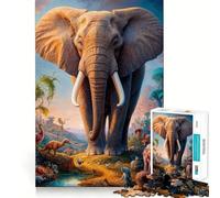 1000 Piece Jigsaws for Teenagers Beyond The Elephant Exact Fit Game Thinking Skill Game Calm Fun Time Birthday Fun Play (38x26cm)