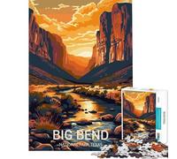 1000 Piece Jigsaws for Teenagers Big Bend National Park for Educational Game Challenge Toy Relaxing Games Stress Reliever Art Work Gifts (size 38x26cm)