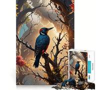 1000 Piece Jigsaws for Teenagers Bird in Autumn Forest Exact Fit Game Thinking Skill Game Calm Fun Time Birthday Fun Play (38x52cm)