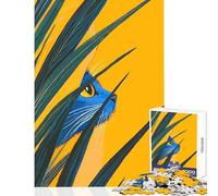 1000 Piece Jigsaws for Teenagers Blue Cat in Tall Grass Educational Toy Gift Birthday Brain Teaser Game Artists' Collection, Fine Arts Size 38x26cm