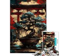 1000 Piece Jigsaws for Teenagers Bonsai Tree And Torii Gate Challenging To Complete Perfect Decoration Relax Games for And 14 Years And over (38x26cm)