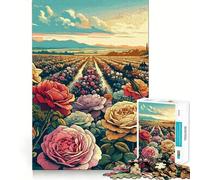 1000 Piece Jigsaws for Teenagers Bulgarian Rose Valley Tight Fit Play Focus Fun Game Leisure Fun Time Christmas Wall Art (50x75cm)