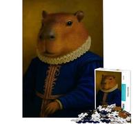 1000 Piece Jigsaws for Teenagers Capybara Renaissance Portrait for Educational Game Challenge Toy Relax Games Presents for Women Great Gifts (Size 75x50cm)