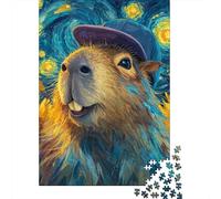 1000 Piece Jigsaws for Teenagers Capybara with Sunflowers Puzzles for Adults Hands-on Game Presents for Women Gifts for Friends And Family 52x38cm/1000pcs