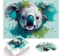 1000 Piece Jigsaws for teenagers Cartoon style of koala Handgeschwindigkeitswettbewerb Gutes Geschenk38x26cm