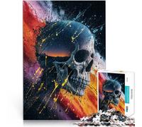 1000 Piece Jigsaws for teenagers Celestial Skull Lernspiel-Herausforderungsspielzeug Geschenke für Freunde und Familie75x50cm