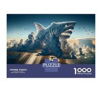 1000 Piece Jigsaws for Teenagers Cloud Shark in The Sky Puzzle for Adults Hands-on Game Difficult Challenge Educational Challenge 38x26cm/1000pcs