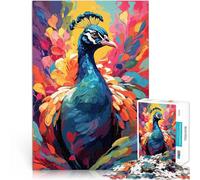 1000 Piece Jigsaws for teenagers Colorful Peacock in Bloom Spiele Spielzeug Geschenk Lernspiel für Geburtstag, Weihnachten75x50cm