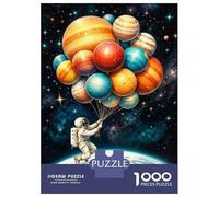 1000 Piece Jigsaws for Teenagers Cosmic Balloon Ride in Space Adult Jigsaw Puzzle Hands-on Game Analysis And Logic Birthday Present, Gifts, 70x50cm/1000pcs