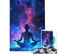 1000 Piece Jigsaws for Teenagers Cosmic Yoga Meditation Challenging To Complete Perfect Decoration Relax Games for And 14 Years And over (38x52cm)