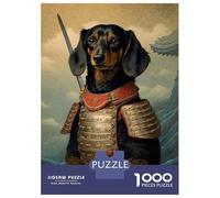 1000 Piece Jigsaws for Teenagers Dachshund The Samurai Adult Jigsaw Hands-on Game Difficult Challenge Gifts for Friends And Family 38x26cm/1000pcs
