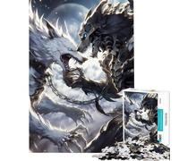 1000 Piece Jigsaws for Teenagers Death Wolf Vs Life Wolf Educational Game Toys Educational Games Birthday Gifts Pattern Assembly (Size 38x26cm)