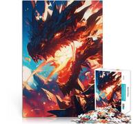 1000 Piece Jigsaws for teenagers Dragon Angry Anime Educational Games Home Decoration unique challenge game 50x70cm