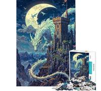 1000 Piece Jigsaws for Teenagers Dragon Guardian of The Castle Jigsaw for Adults Brain Teaser Game Difficult Hard Gifts for Friends And Family (Size 38x26cm)