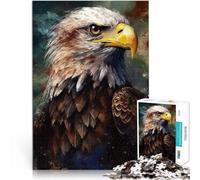 1000 Piece Jigsaws for teenagers Eagle Proud Spielzeug für die ganze Familie mit vollständig ineinander greifenden, zufällig geformten Teilen75x50cm