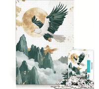 1000 Piece Jigsaws for Teenagers Eagle Soaring Above Mountains, Relax Games, Challenging To Complete, Christmas Birthday Gifts 38x26cm