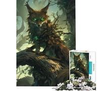 1000 Piece Jigsaws for Teenagers Forest Spirit Fox Brain Intelligence Challenge Addictive Toys Educational Games Difficult Hard Great Gifts (Size 38x52cm)
