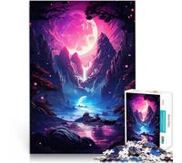 1000 Piece Jigsaws for teenagers Full Moon Over the Lake Pädagogisches Familienspiel Einzigartige Wohndekoration und Geschenke38x26cm