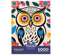 1000 Piece Jigsaws for Teenagers Funny Bohemian Owl Adult Jigsaw Hands-on Game Difficult Challenge Gifts for Friends And Family 52x38cm/1000pcs