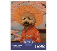 1000 Piece Jigsaws for Teenagers Goldendoodle Geisha Adult Jigsaw Hands-on Game Difficult Challenge Gifts for Friends And Family 38x26cm/1000pcs